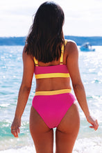 Load image into Gallery viewer, Color Block Ribbed Bikini Swimwear
