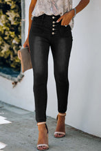 Load image into Gallery viewer, Button Fly Skinny Jeans with Pockets
