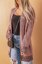 Load image into Gallery viewer, Plaid Knitted Long Open Front Cardigan
