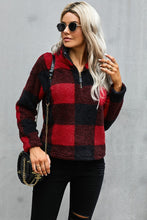 Load image into Gallery viewer, Checkered Half Zip Pullover
