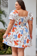 Load image into Gallery viewer, Floral Smocked Flared Plus Size Dress
