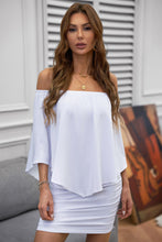 Load image into Gallery viewer, Multiple Dressing Layered White Mini Poncho Dress
