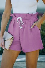 Load image into Gallery viewer, Frilled Drawstring Waist High Rise Shorts
