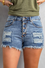 Load image into Gallery viewer, Gypsy Mid-rise Distressed Denim Shorts
