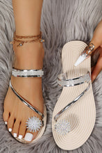 Load image into Gallery viewer, Rhinestone Toe Ring Flat Sandals
