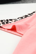 Load image into Gallery viewer, Colorblock Leopard Short Sleeve and Shorts Loungewear
