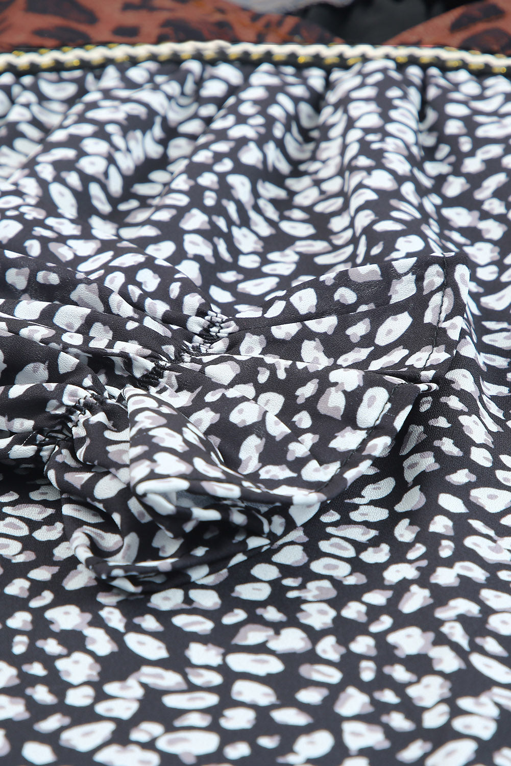Leopard Patchwork Long Sleeve Top