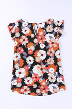 Load image into Gallery viewer, Multicolor Ruffle Sleeve Floral Plus Size Top
