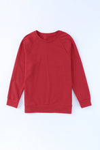 Load image into Gallery viewer, Solid Round Neck Raglan Sleeve Sweatshirt
