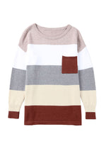 Load image into Gallery viewer, Colorblock Pocketed Sweater
