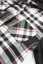 Load image into Gallery viewer, Plaid Buttons Long Sleeve Hooded Jacket
