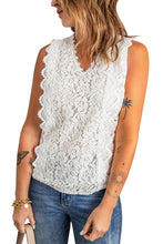 Load image into Gallery viewer, Lace V Neck Tank Top

