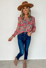 Load image into Gallery viewer, Multicolor Puff Sleeve Floral Blouse
