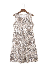 Load image into Gallery viewer, Print Layered Ruffled Sleeveless Mini Dress

