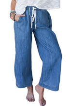 Load image into Gallery viewer, Wide Leg Drawstring Waist Loose Pants
