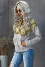 Load image into Gallery viewer, Tribal Print Vintage Drawstring Hoodie
