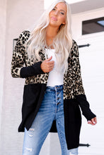 Load image into Gallery viewer, Leopard Print Patchwork Pocket Cardigan
