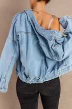 Load image into Gallery viewer, Acid Washed Pockets Buttoned Denim Jacket
