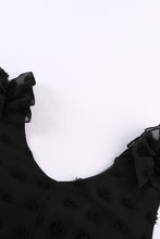 Load image into Gallery viewer, Swiss Dot V Neck Ruffled Sleeveless Mini Dress
