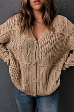 Load image into Gallery viewer, Buttons Front Patterned Texture Knit Cardigan
