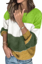 Load image into Gallery viewer, Pullover Colorblock Winter Sweater
