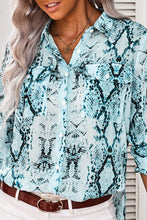 Load image into Gallery viewer, Wild Snake Print Shirt with Pockets
