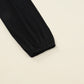 Black Button Up High Waist Long Sleeve Dress