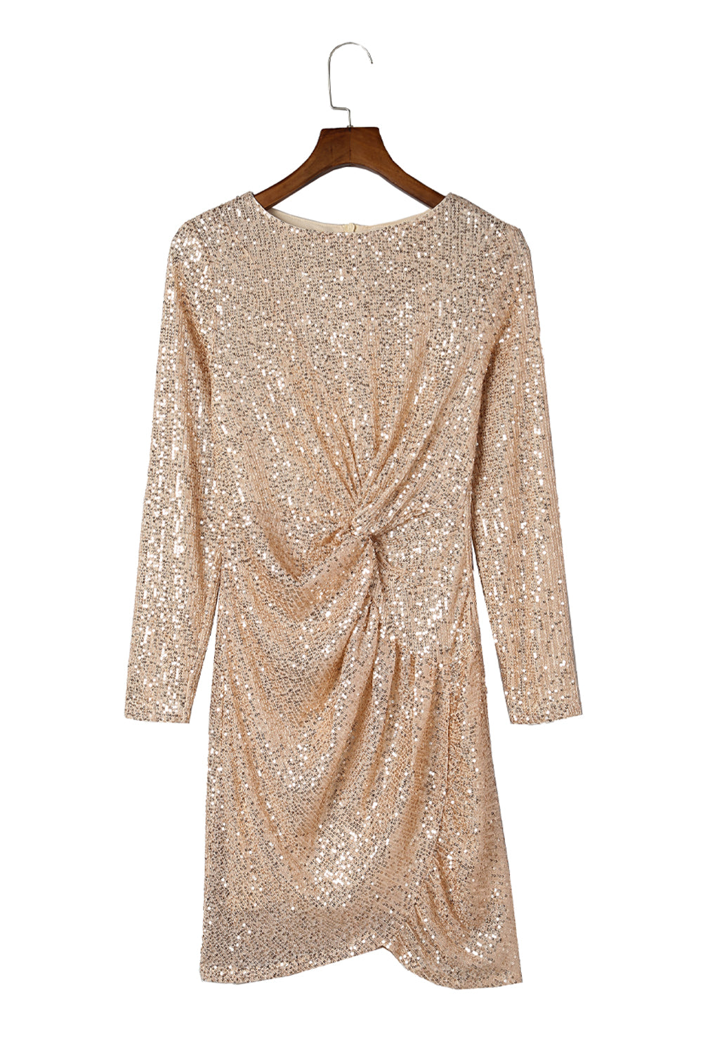 Apricot Knot Pack Hip Sequin Dress