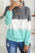 Load image into Gallery viewer, Color Block Tie Dye Pullover Sweatshirt
