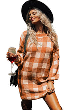 Load image into Gallery viewer, Plaid Sweater Dress
