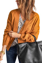 Load image into Gallery viewer, Khaki Chunky Wide Long Sleeve Knit Cardigan
