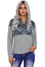 Load image into Gallery viewer, Tribal Print Vintage Pocket Hoodie
