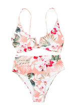 Load image into Gallery viewer, Tropical Floral Print High Waist Bikini Swimsuit
