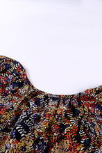 Load image into Gallery viewer, Multicolor V-neck Short Sleeve Fashion Print Fantasy Fluttering Blouse
