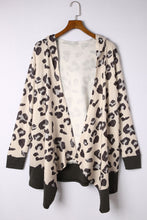 Load image into Gallery viewer, Print Hooded Open Front Cardigan
