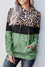 Load image into Gallery viewer, Leopard Tie Dye Colorblock Hoodie
