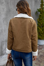 Load image into Gallery viewer, Lapel Collar Fleece Open Front Coat
