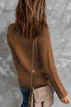 Load image into Gallery viewer, Khaki Buttoned Wrap Turtleneck Sweater
