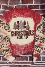 Load image into Gallery viewer, Christmas Tree Leopard Bleached Print Pullover Sweatshirt
