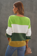 Load image into Gallery viewer, Pullover Colorblock Winter Sweater
