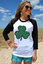 Load image into Gallery viewer, Leopard Spotted Clover St Patric T Shirt
