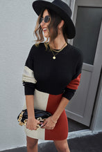 Load image into Gallery viewer, Colorblock Knit Sweater Dress
