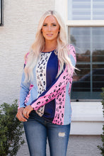 Load image into Gallery viewer, Color Block Leopard Long Sleeve Blouse
