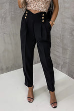 Load image into Gallery viewer, Double Breasted Pleated Casual Cropped Pants
