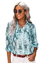 Load image into Gallery viewer, Wild Snake Print Shirt with Pockets
