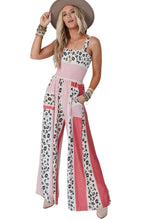 Load image into Gallery viewer, Color Block Mix Print Pocketed Jumpsuit
