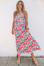 Load image into Gallery viewer, Multicolor Abstract Print Spaghetti Straps Maxi Dress
