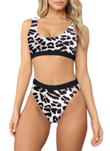 Load image into Gallery viewer, Athletic Leopard Tank High Waist Bikini
