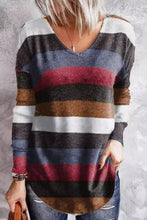 Load image into Gallery viewer, Striped Crisscross Back Long Sleeve Top
