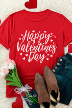 Load image into Gallery viewer, Happy Valentine&#39;s Day Heart Print Short Sleeve T Shirt
